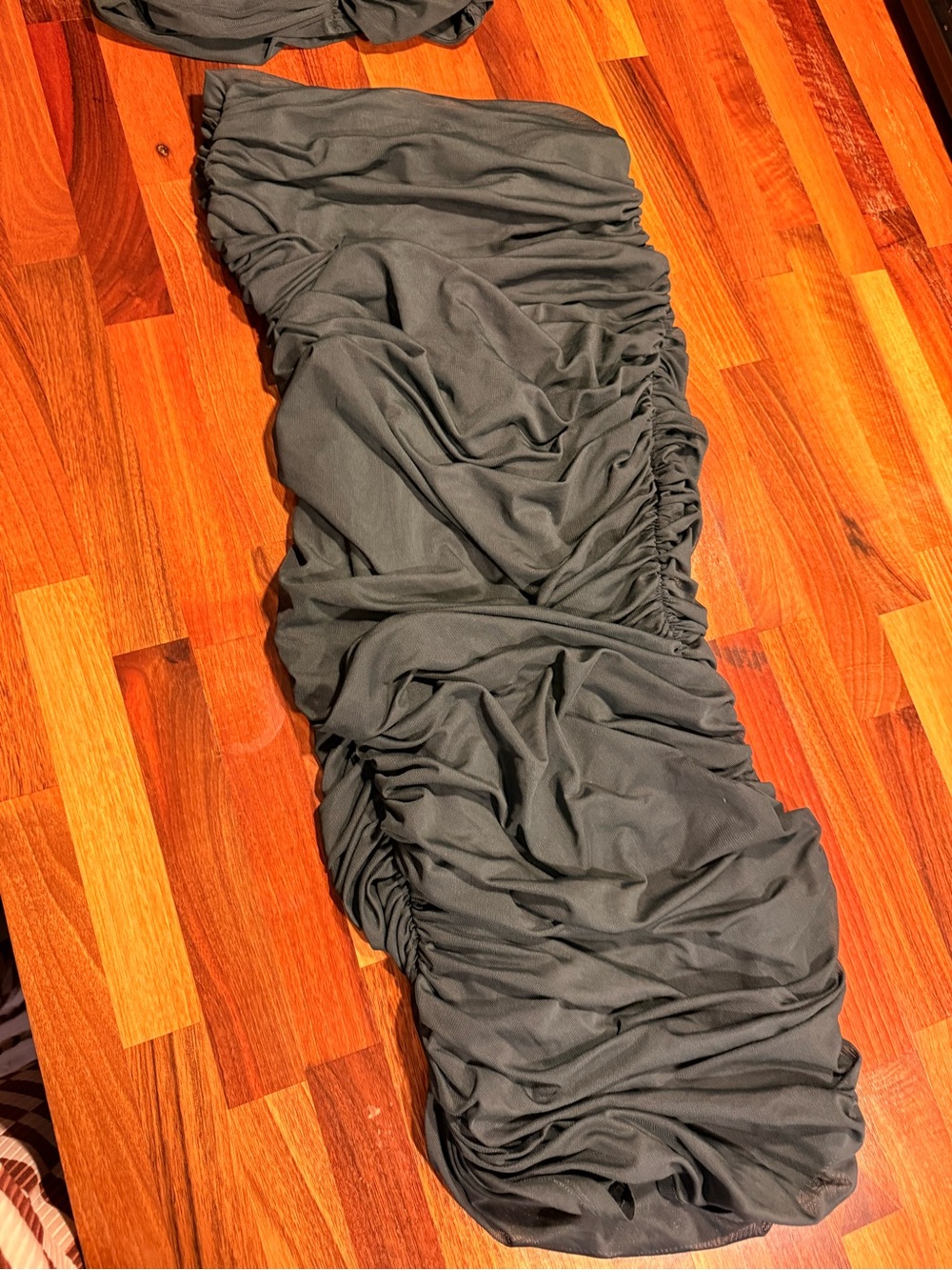 Express Olive Strapless Ruched Two-Piece Set - Picture 6 of 7